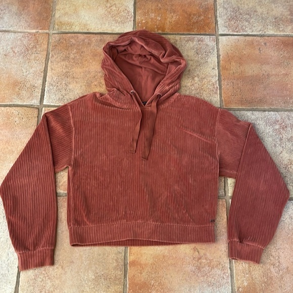Abercrombie and Fitch ribbed, velour, pullover, hoodie, size small - Picture 1 of 5